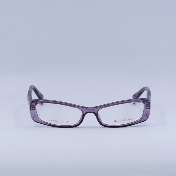 🕶️ New Giorgio Armani GA 647 NPB Eyeglasses - Transparent Dark Violet Frame - Picture 2 of 10